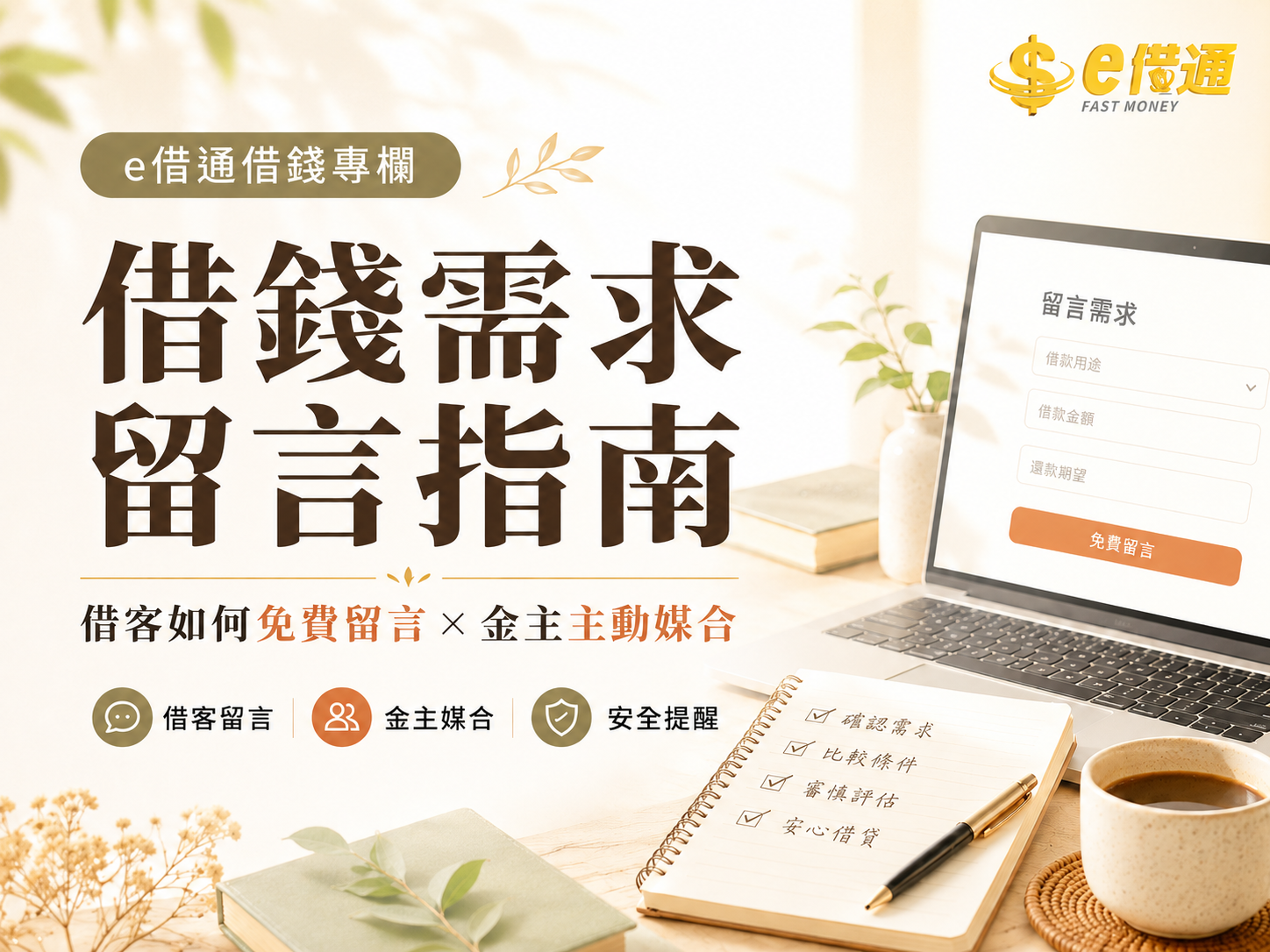 借錢需求怎麼留言？借客免費登記與金主媒合教學