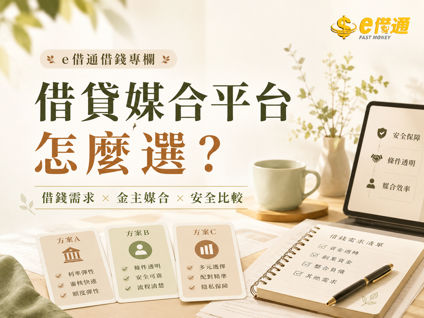 2026借貸媒合平台怎麼選：借錢需求金主媒合與安全比較